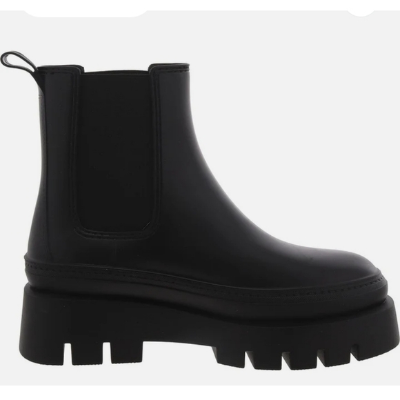 Jeffrey Campbell rainboot double plataform black size 7,contemporary, Chunky, - Picture 4 of 11